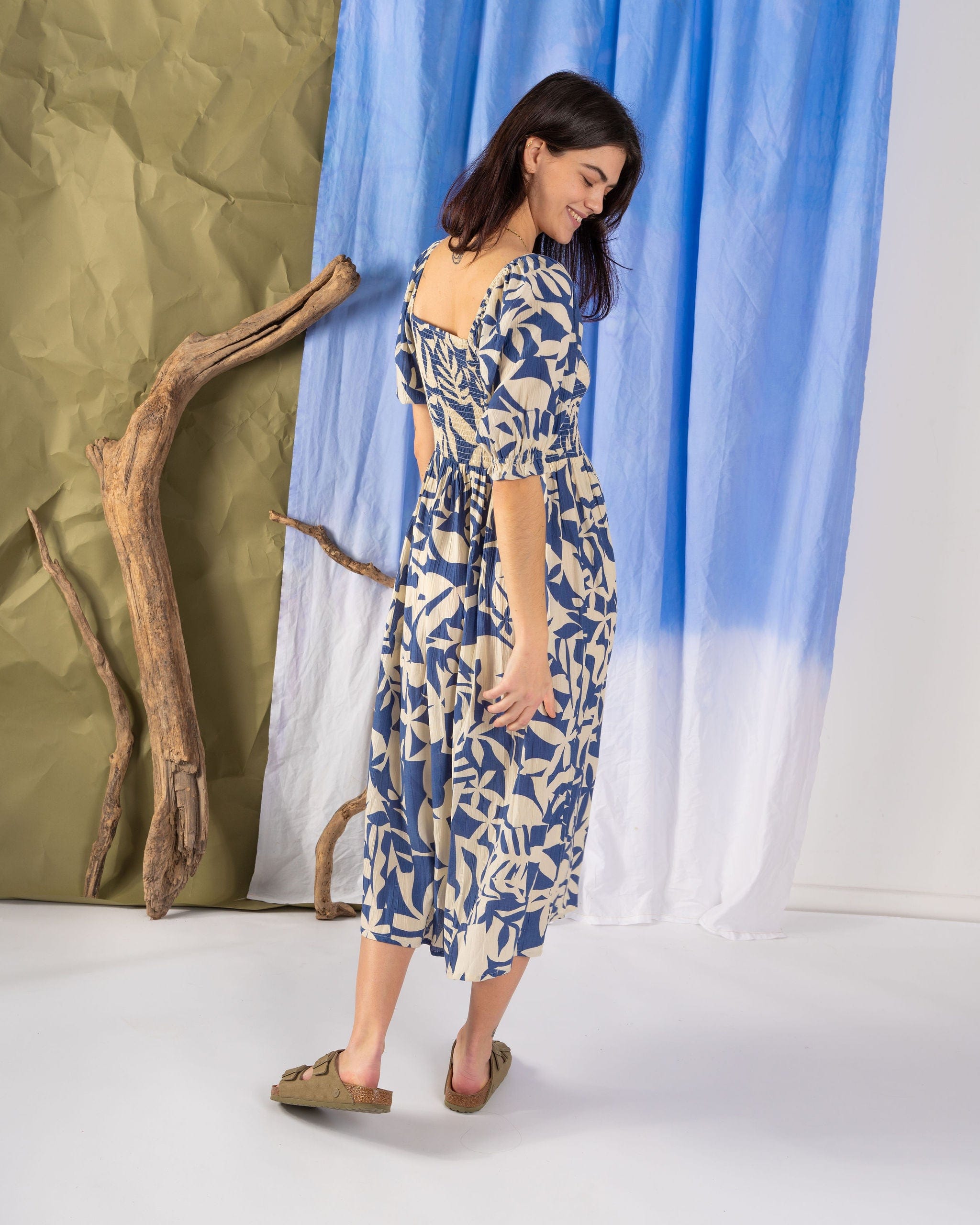 Balance Larran - Womens Midi Dress - Blue