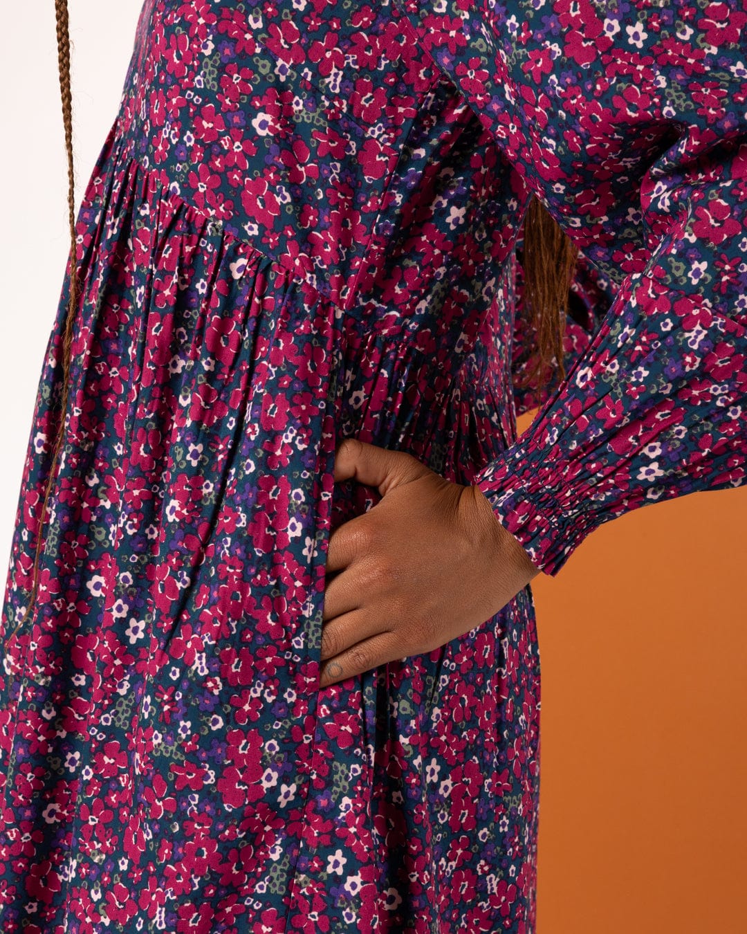 Ditsy - Mini Dress - Dark Pink
