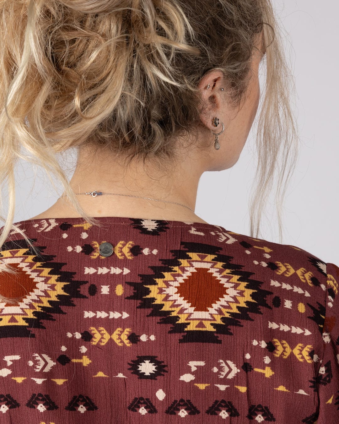 Sabina - Womens Midi Dress - Dark Pink