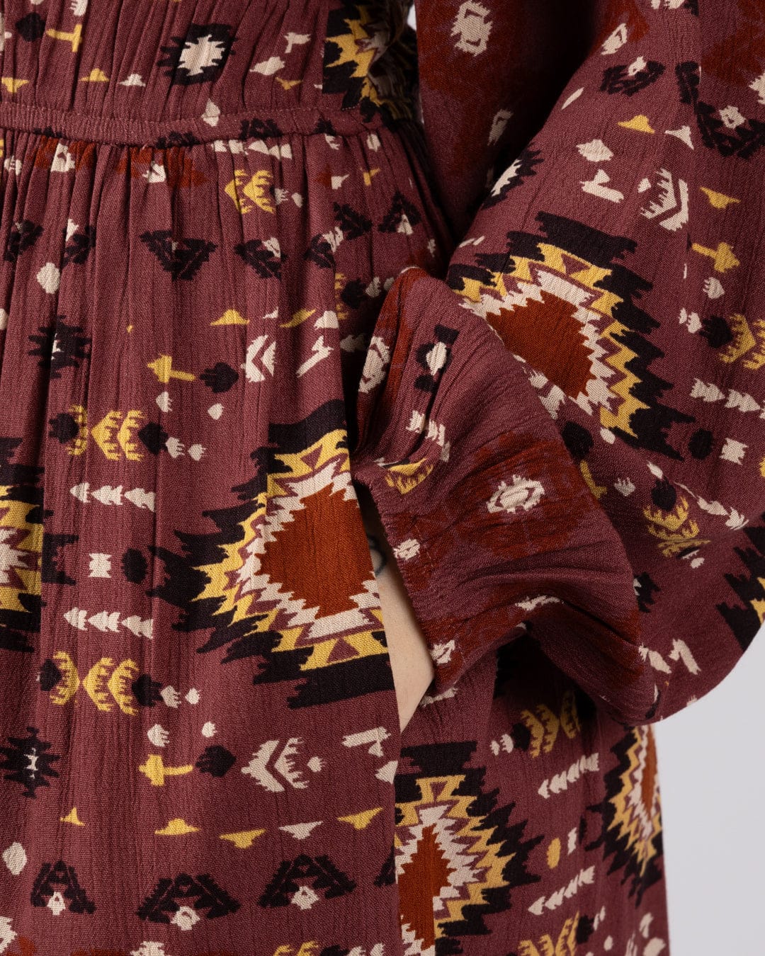 Sabina - Womens Midi Dress - Dark Pink