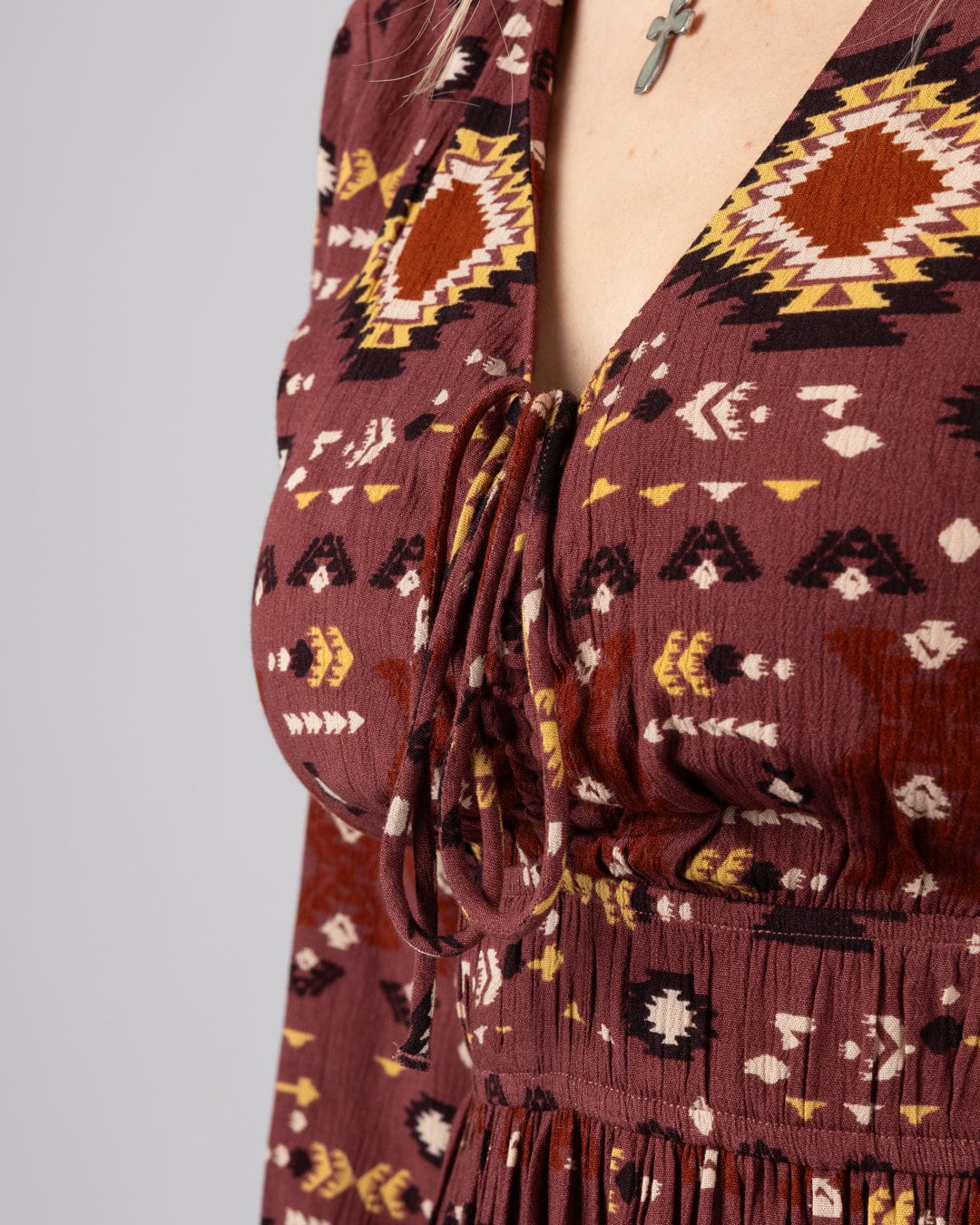 Sabina - Womens Midi Dress - Dark Pink