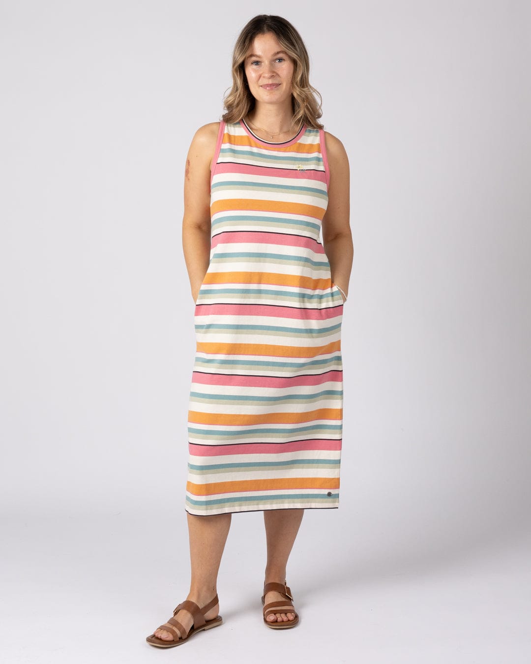 Junet Womens Midi Dress in Multi