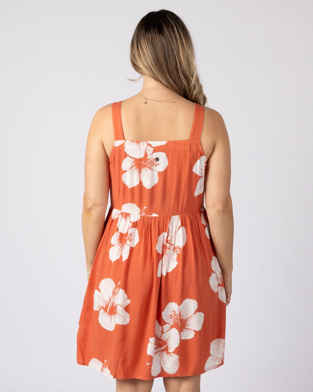 Mandaram Womens Mini Dress in Light Orange