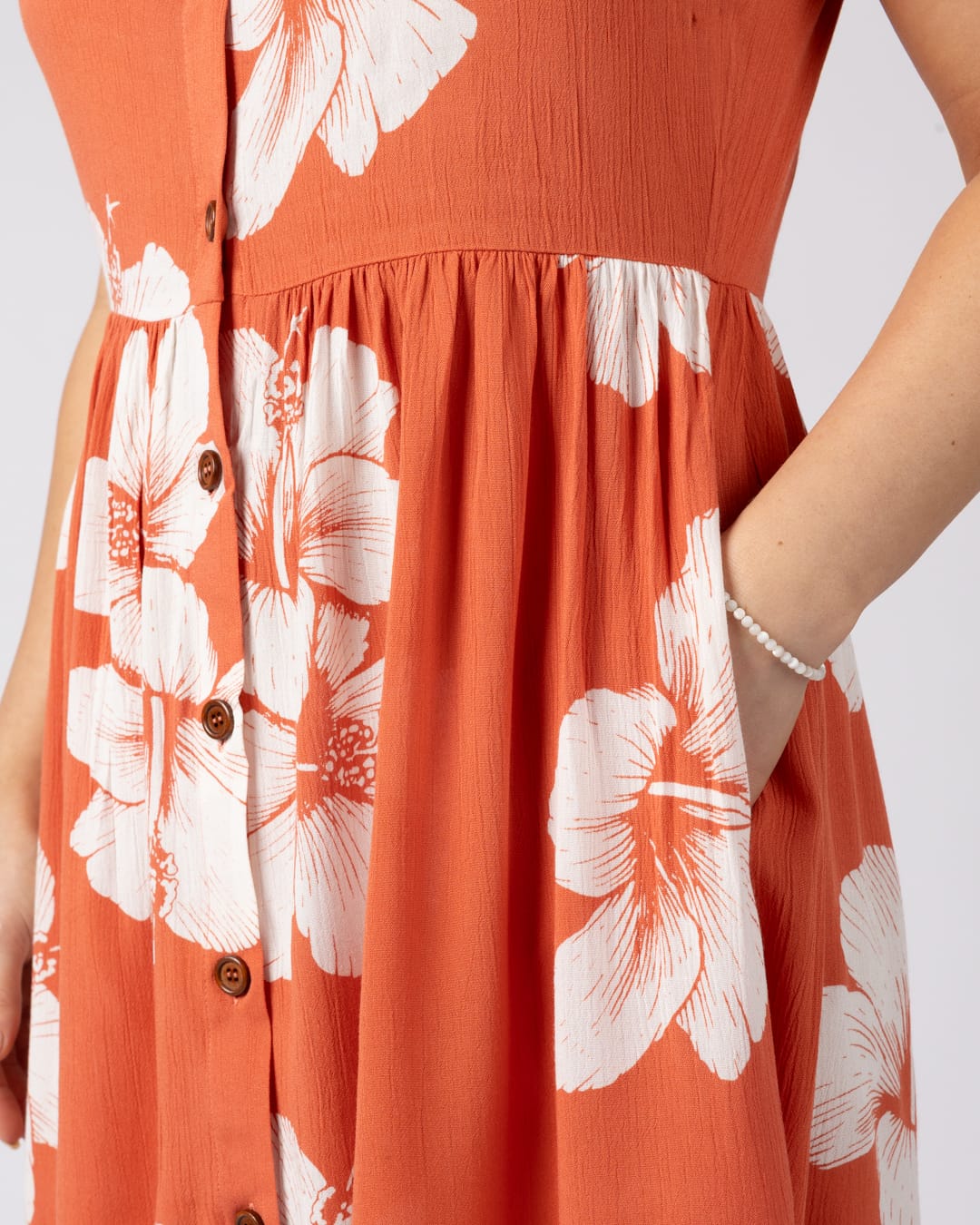 Mandaram Womens Mini Dress in Light Orange