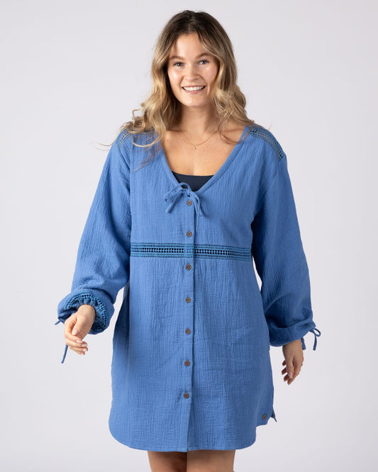 Mathi Womens Dress in Bright Blue