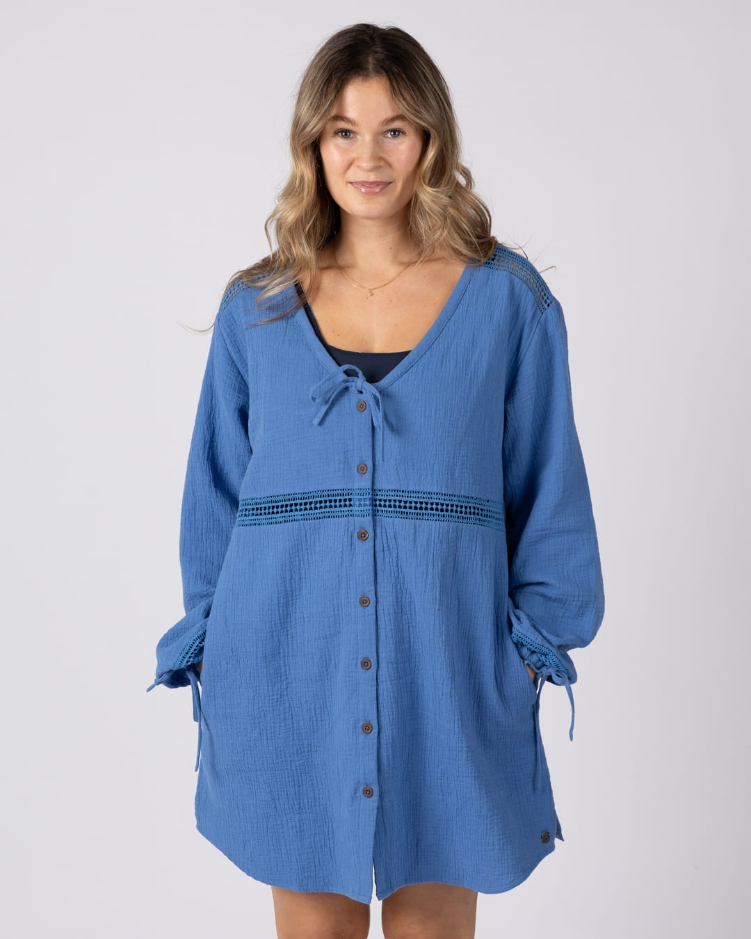 Mathi Womens Dress in Bright Blue