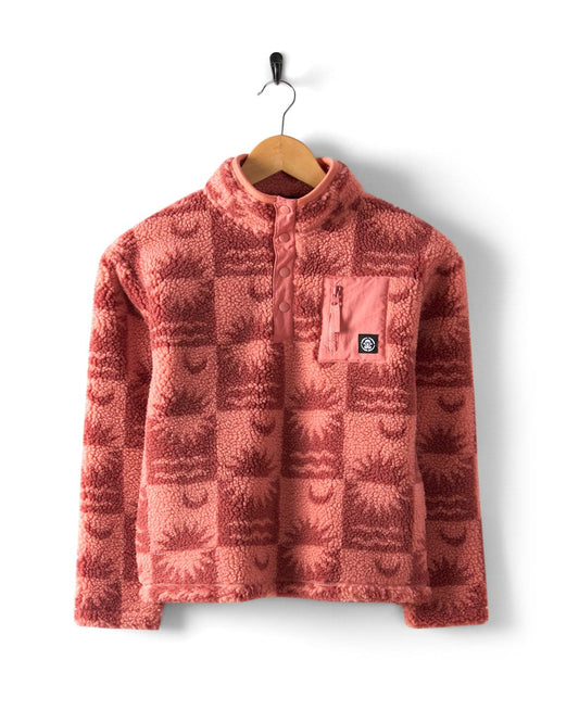 Equinox - Kids Recycled Borg 1/4 Fleece - Coral