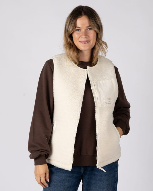 Zoe Womens Gilet In Cream