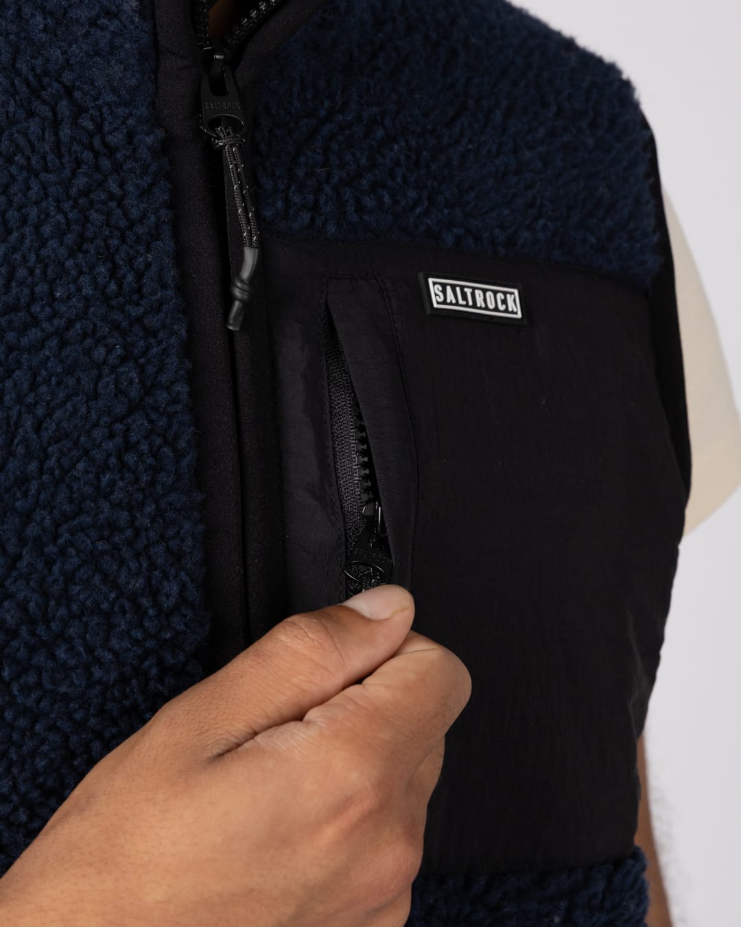 Rally Mens Fleece Gilet in Blue