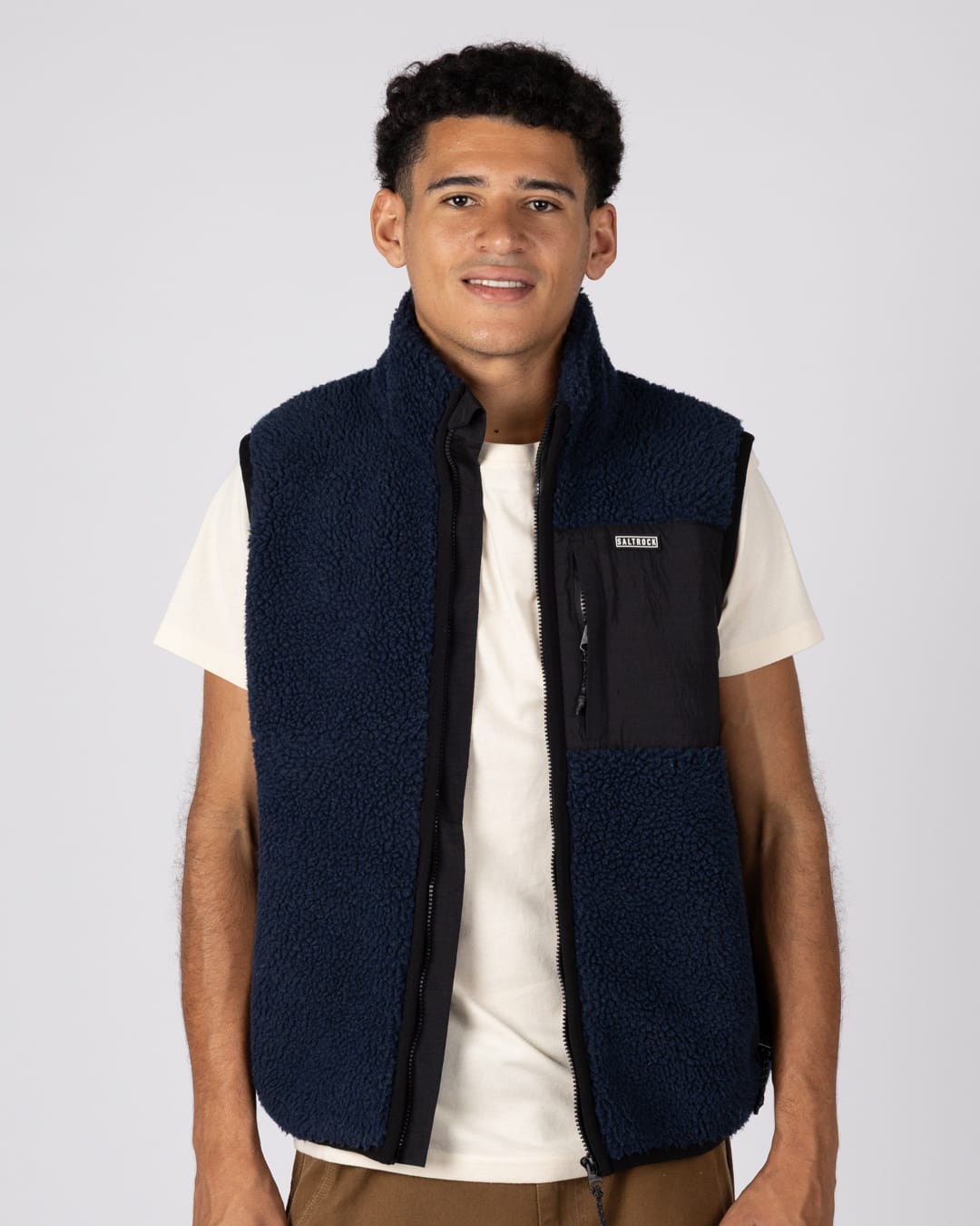 Rally Mens Fleece Gilet in Blue