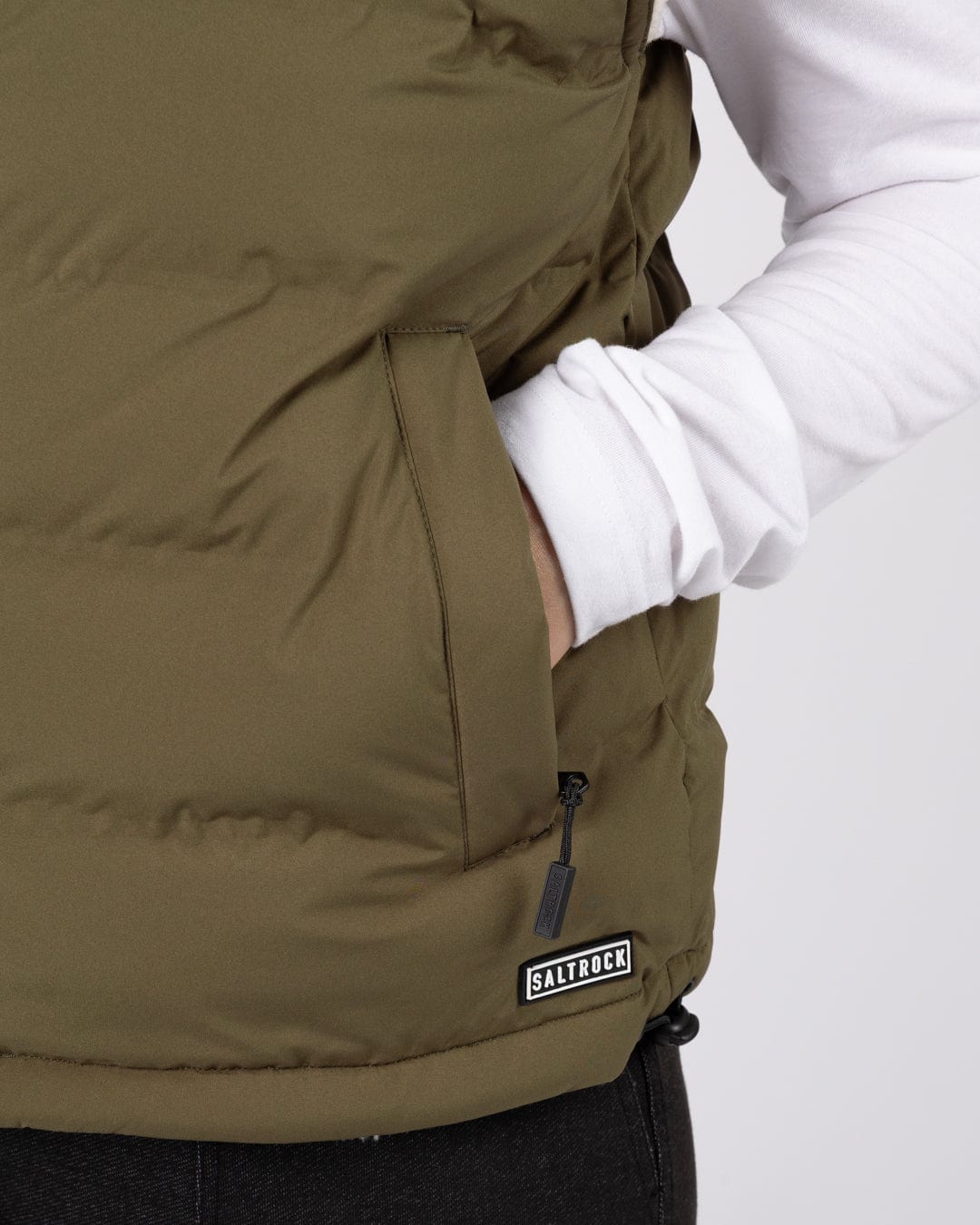 Astra Fleece - Womens Reversible Gilet - Green/Cream