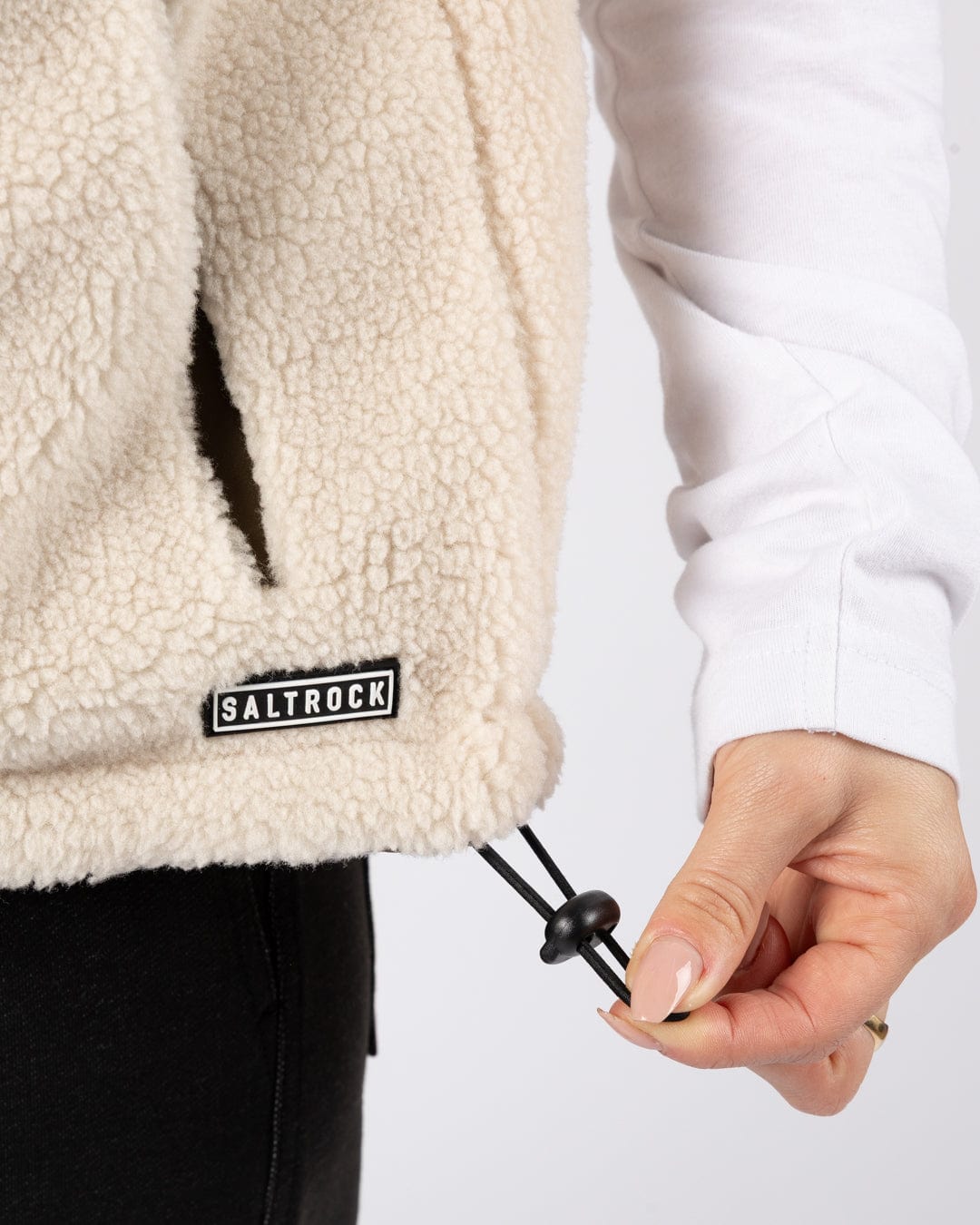 Astra Fleece - Womens Reversible Gilet - Green/Cream