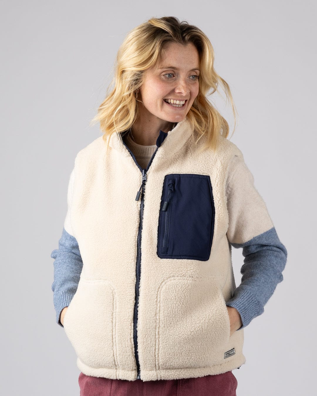 Astra Borg - Womens Reversible Gilet - Navy