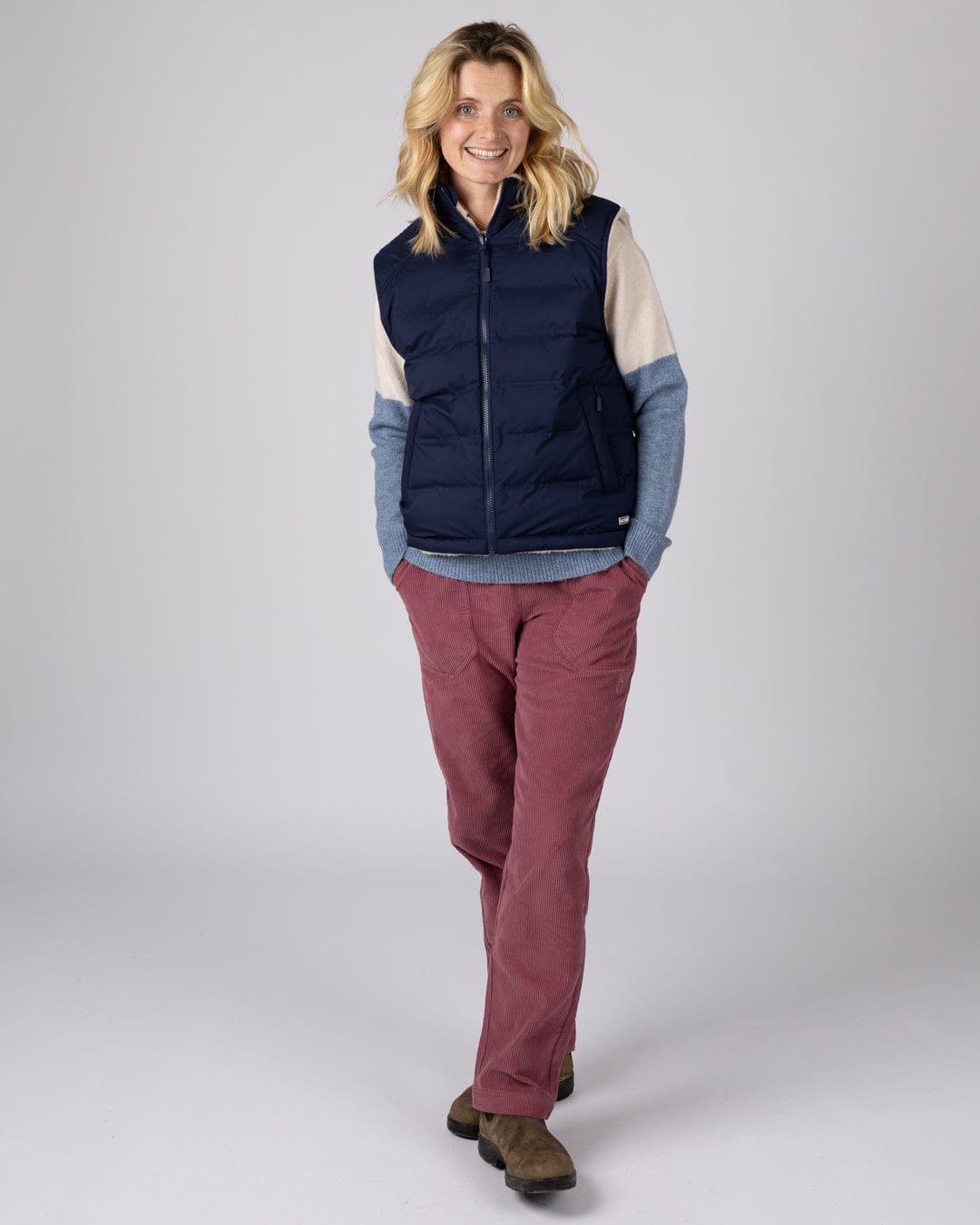 Astra Borg - Womens Reversible Gilet - Navy