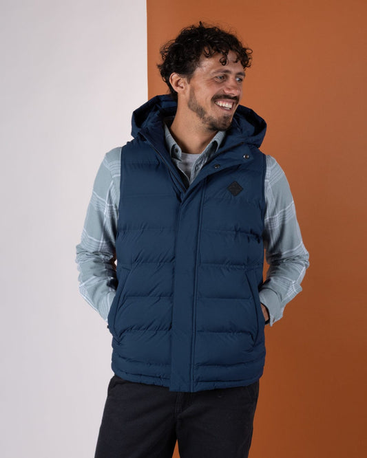 Xavier - Mens Water Resistant Padded Gilet - Blue