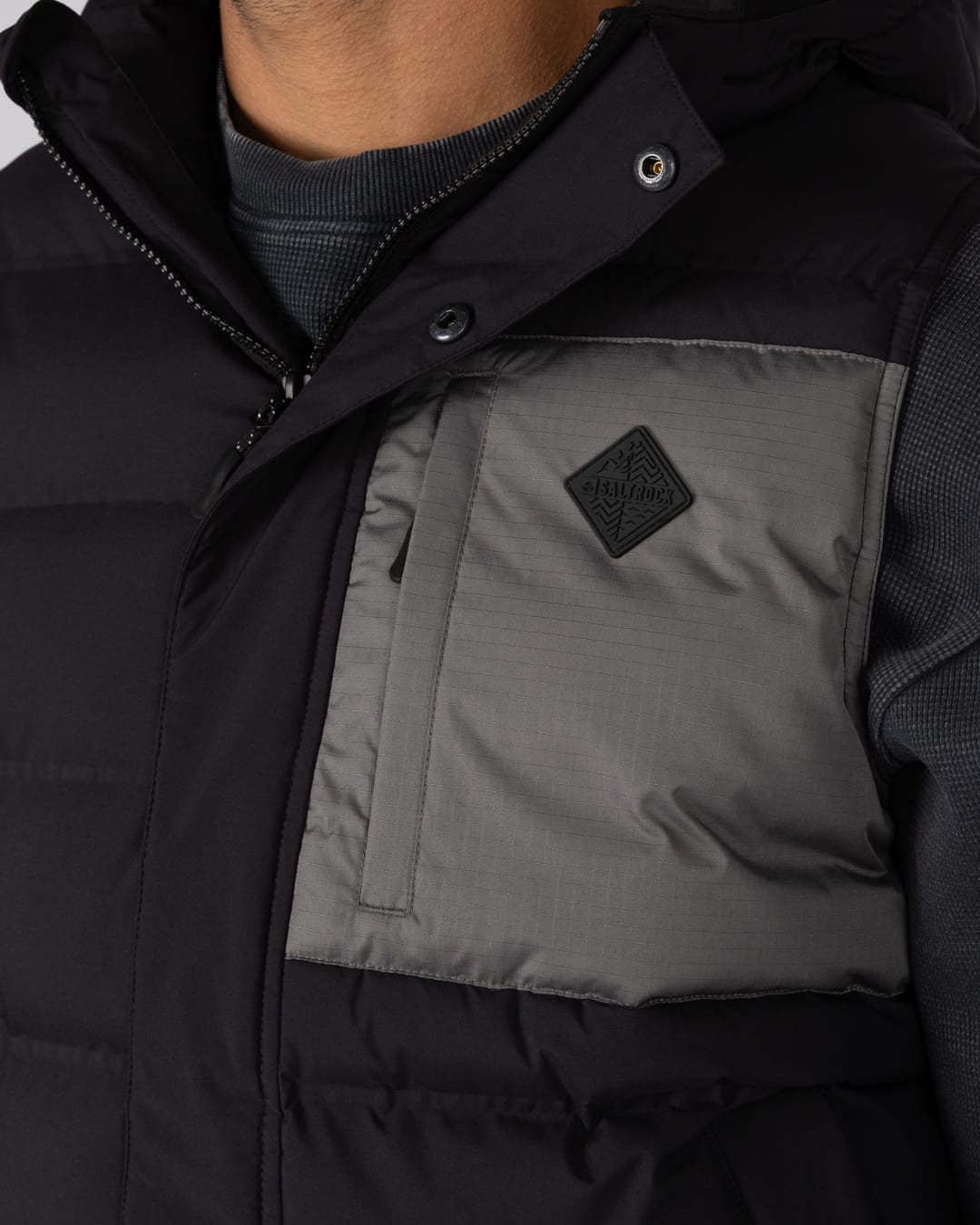 Xavier Panel Mens Water Resistant Padded Gilet in Black