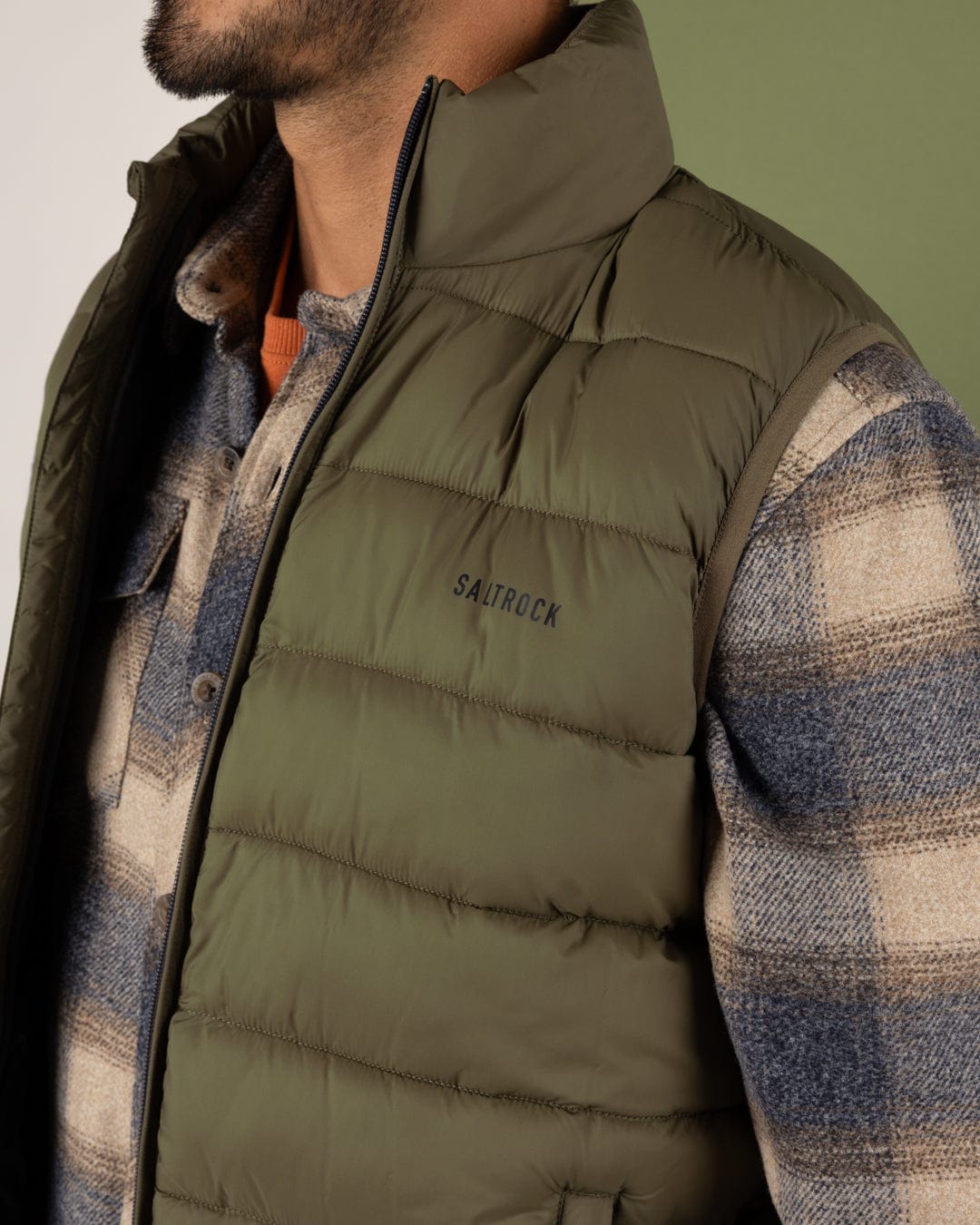 Resin - Mens Padded Gilet - Green