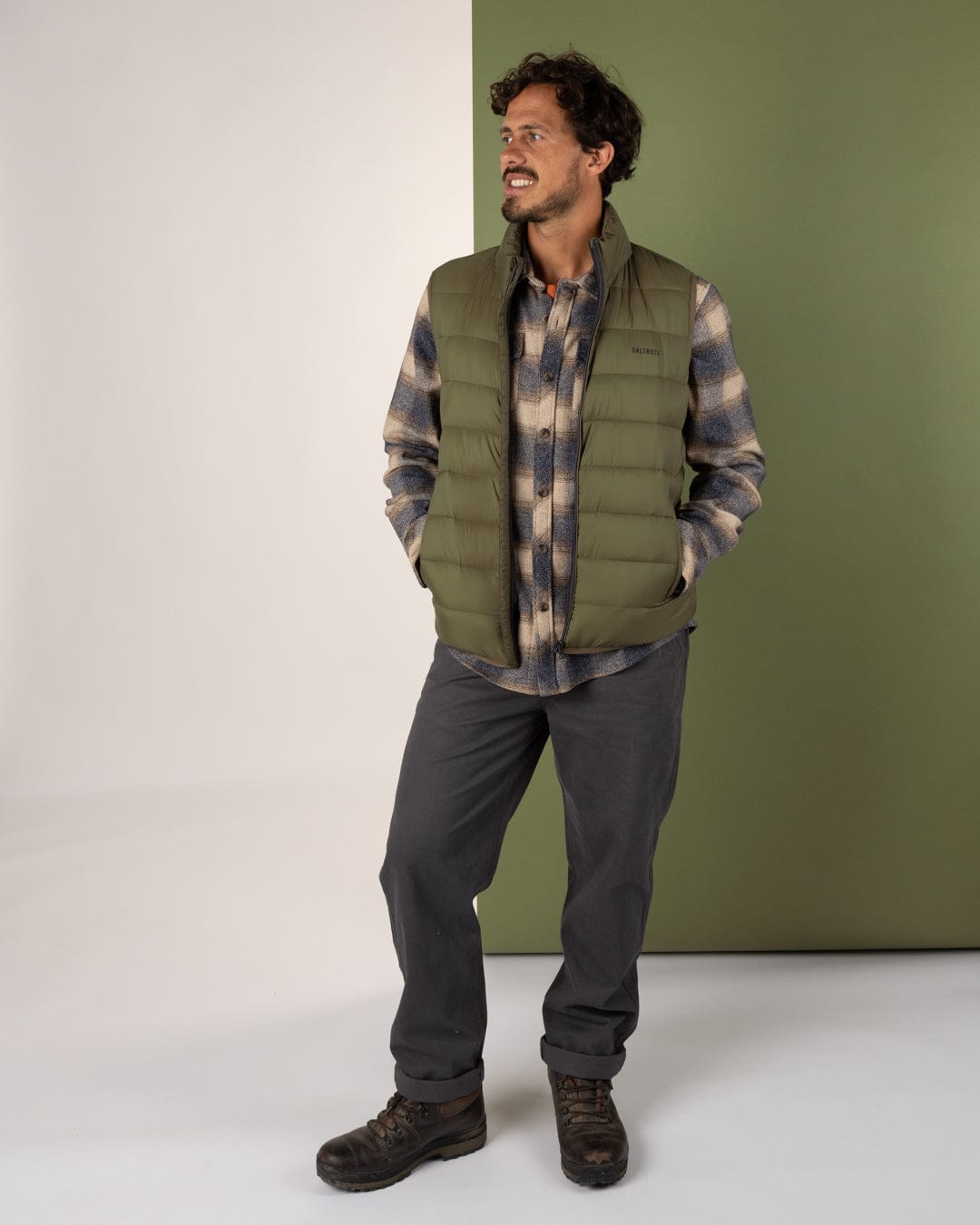 Resin - Mens Padded Gilet - Green