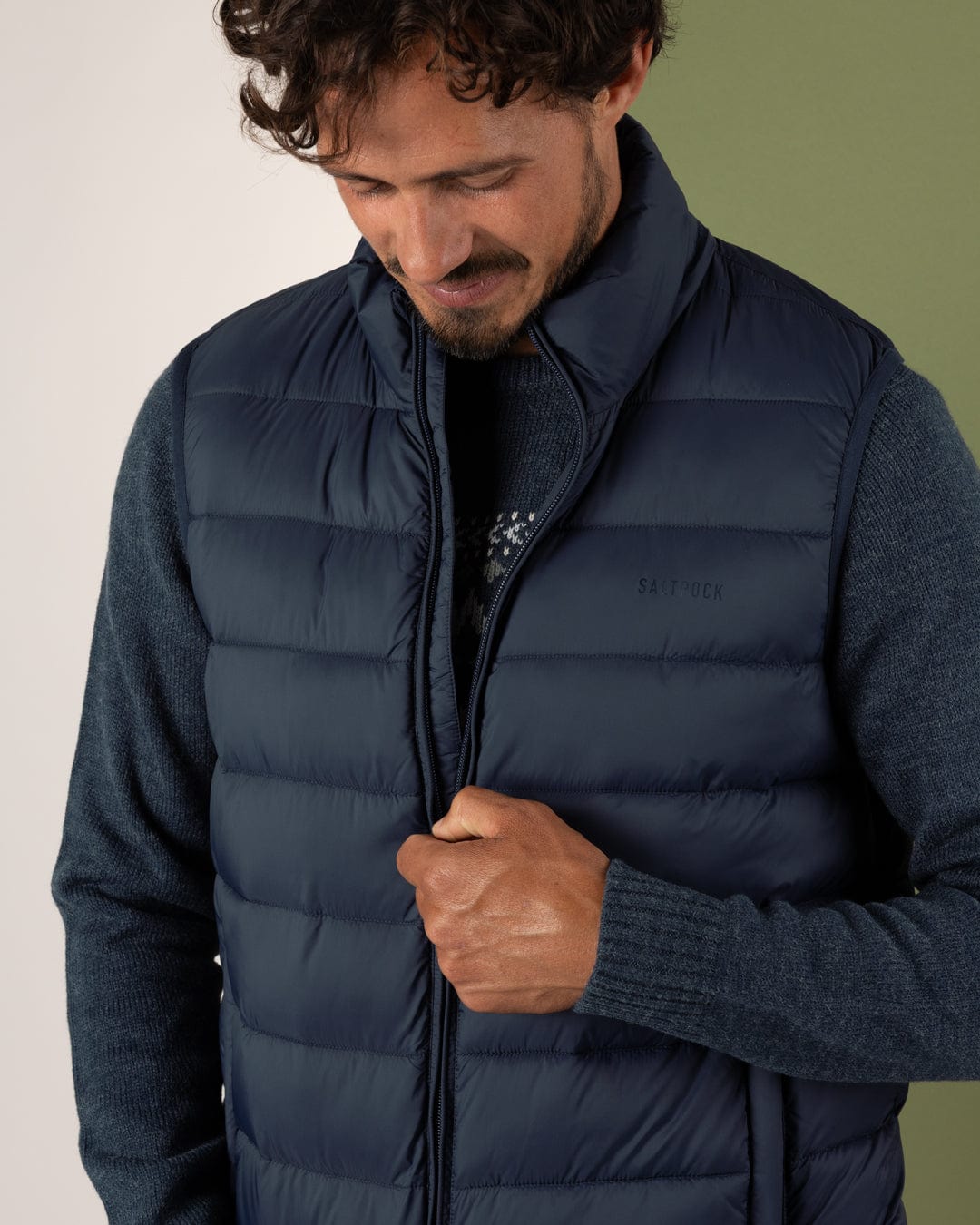 Resin - Mens Padded Gilet - Blue