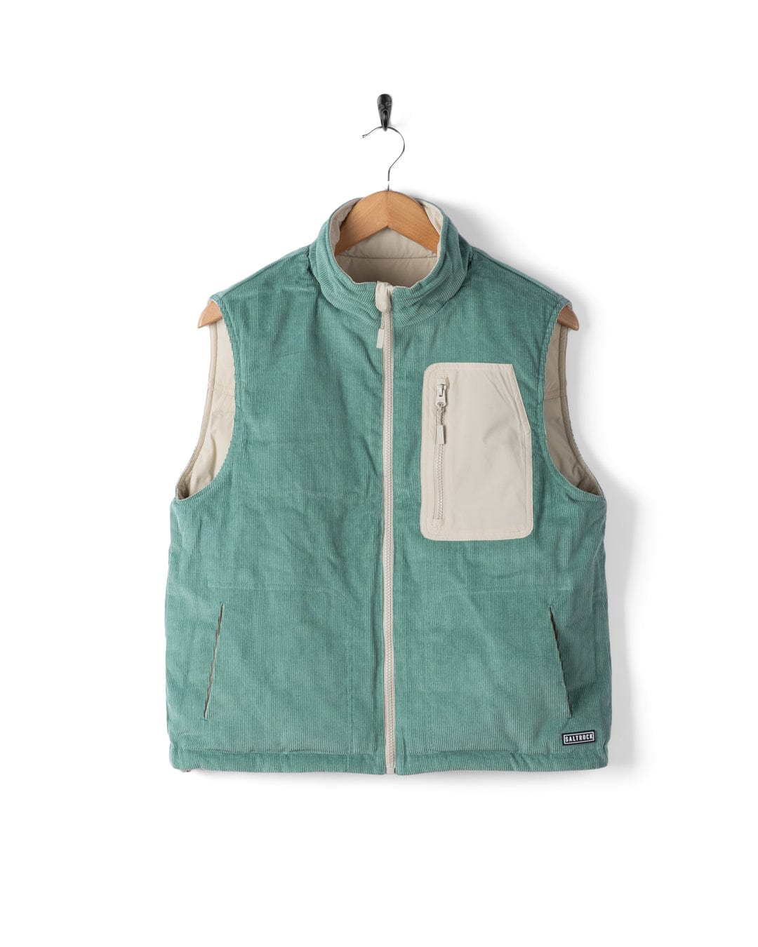 Myka -Womens Reversible Gilet - Blue/Cream