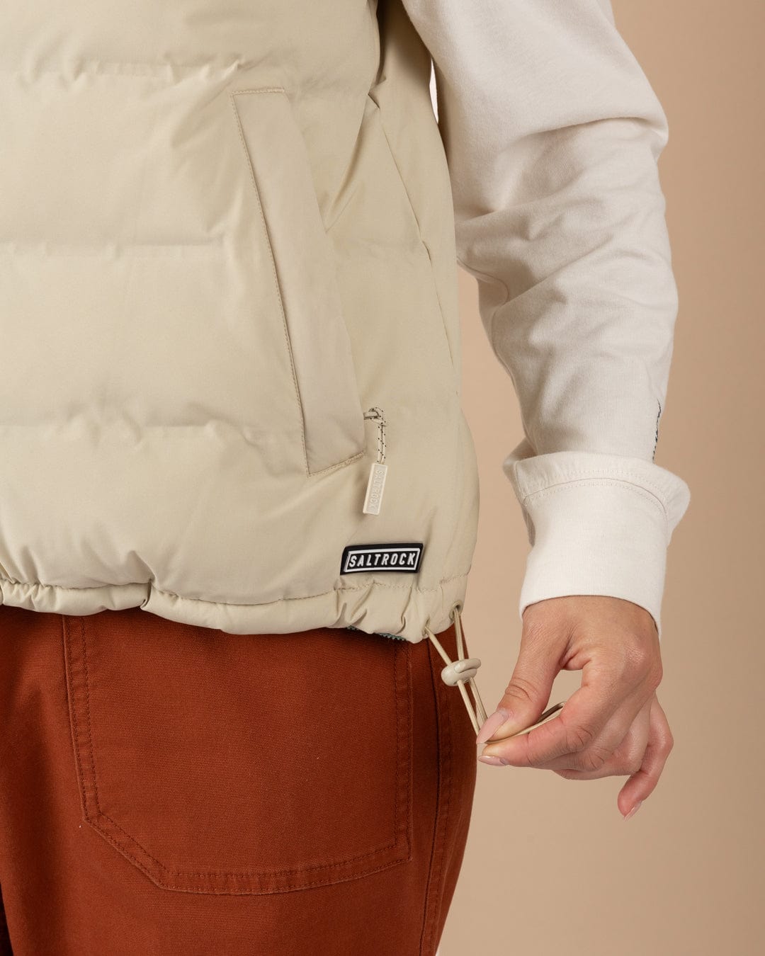 Myka -Womens Reversible Gilet - Blue/Cream