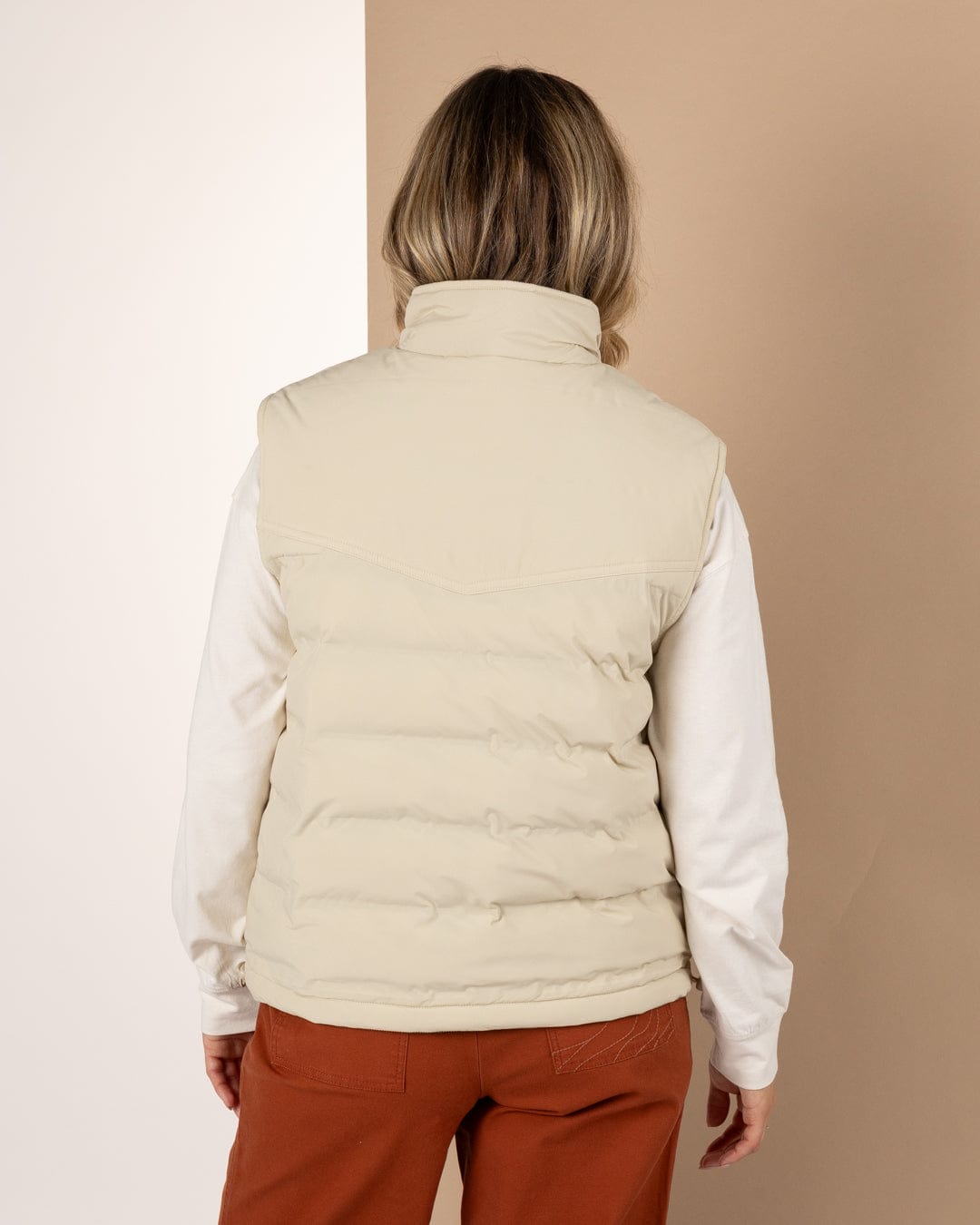 Myka -Womens Reversible Gilet - Blue/Cream