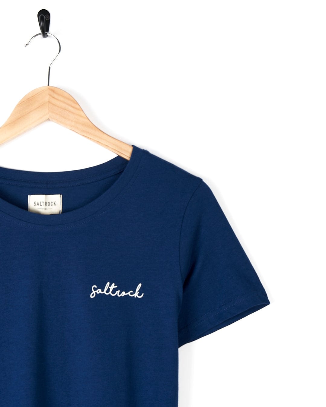A Saltrock Happiness Velator - Womens T-Shirt - Navy with the word gilded on it.