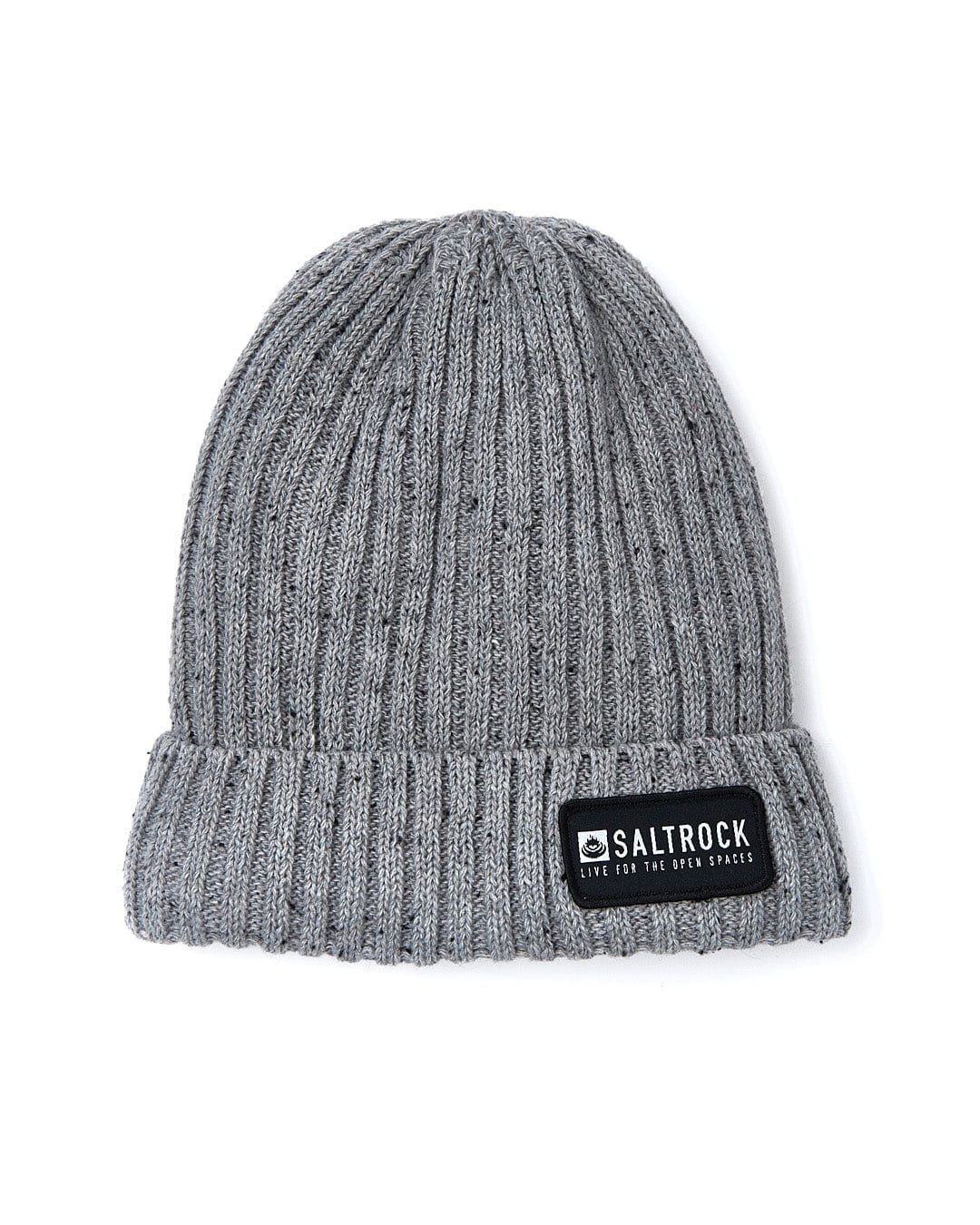 A Saltrock Heritage - Beanie - Grey with a logo on it.