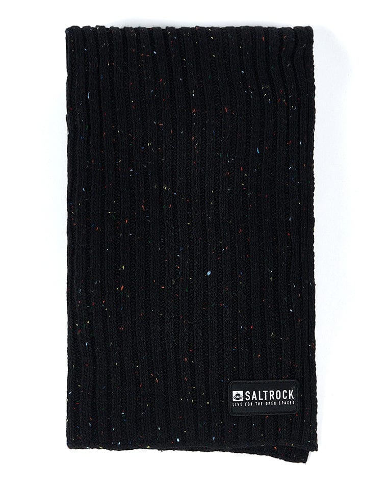A stylish Saltrock Heritage - Scarf - Black with multi colored dots.