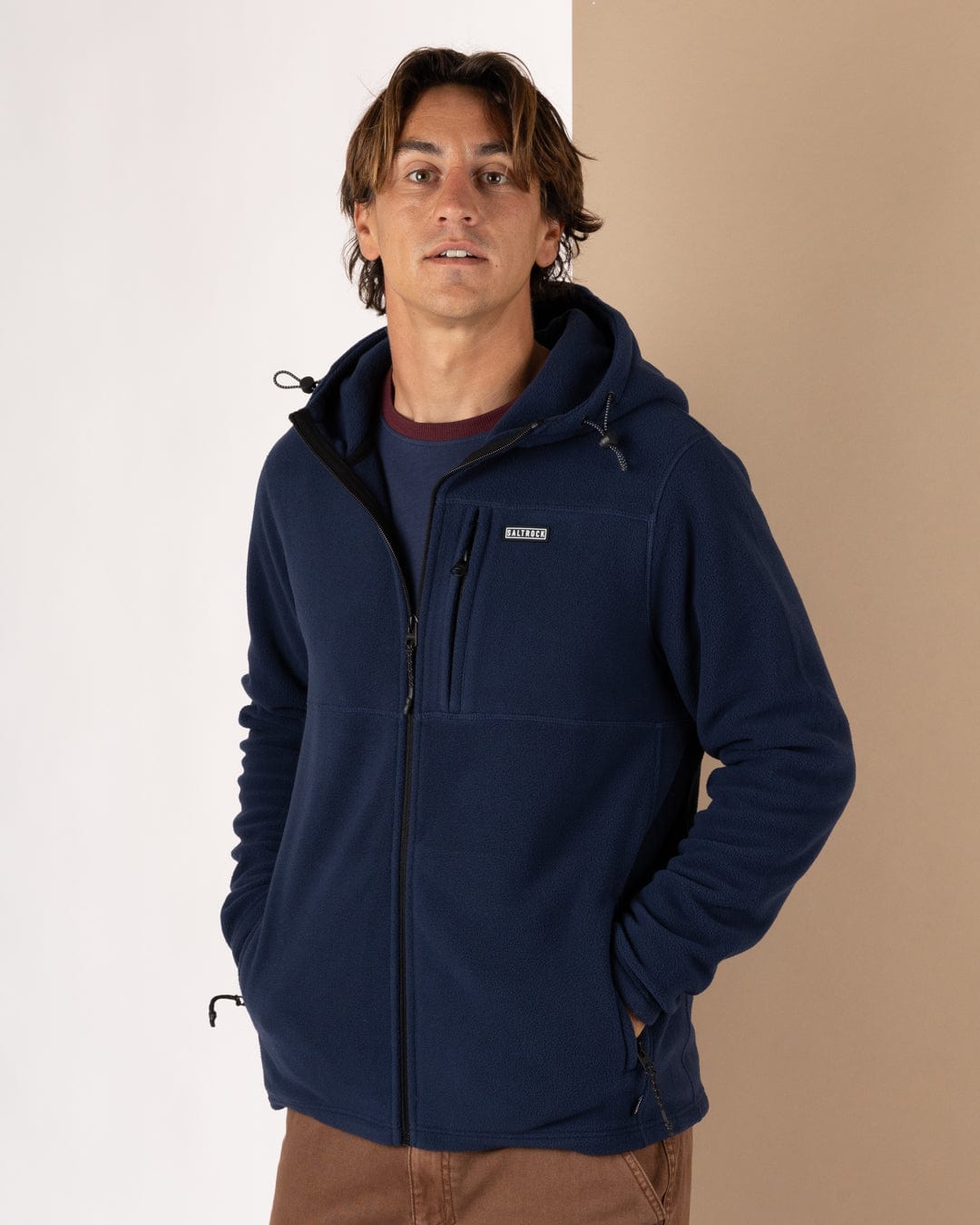 Bradford - Mens Zip Fleece - Blue
