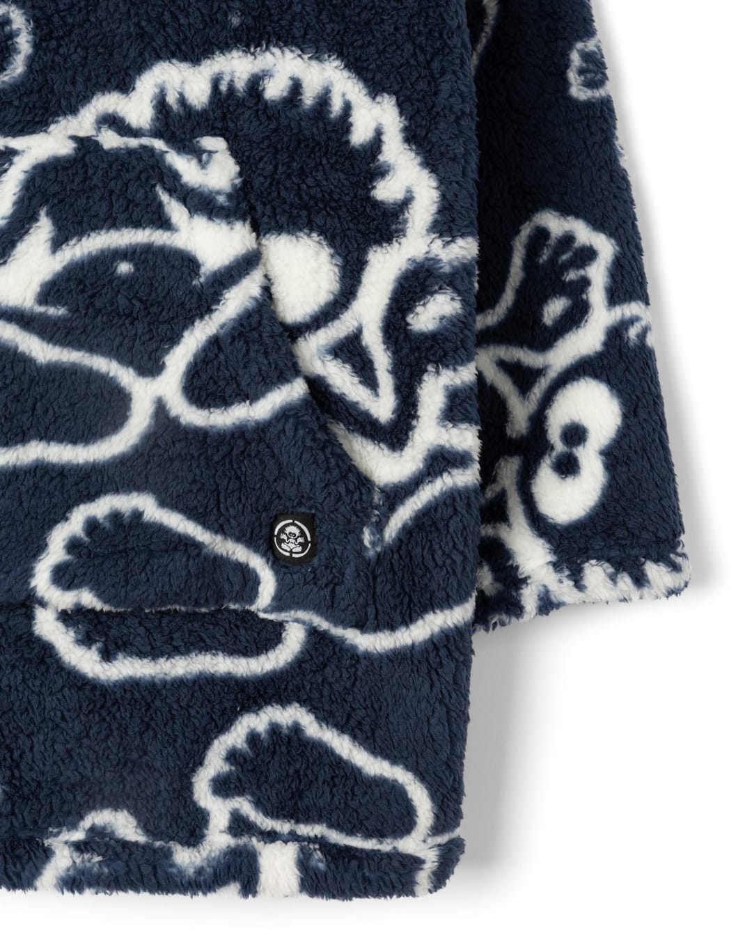 Tok Aop Sofa Surf Robe - Fleece - DRESS BLUE