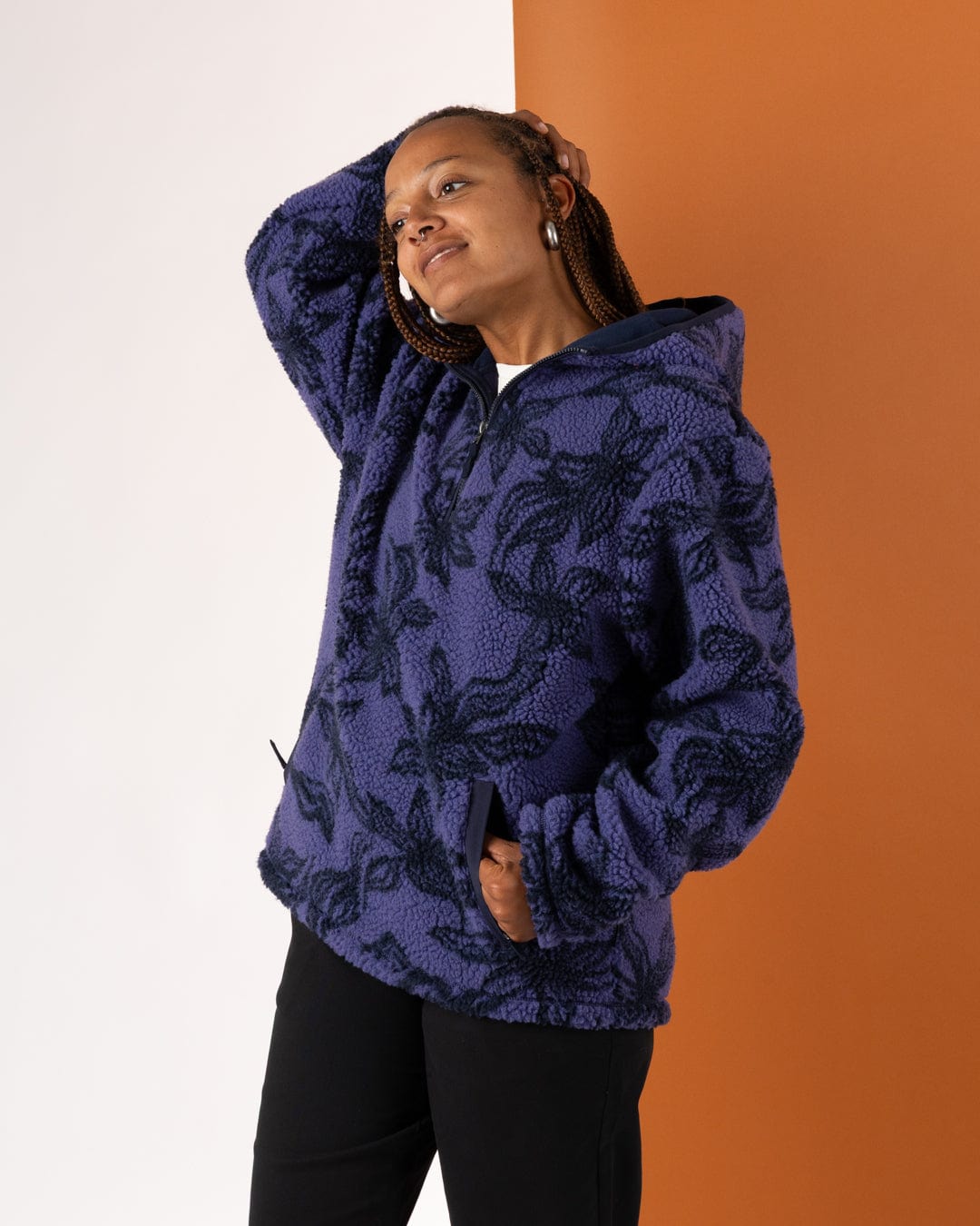 Autumn - Womens Hooded Fleece - Purple