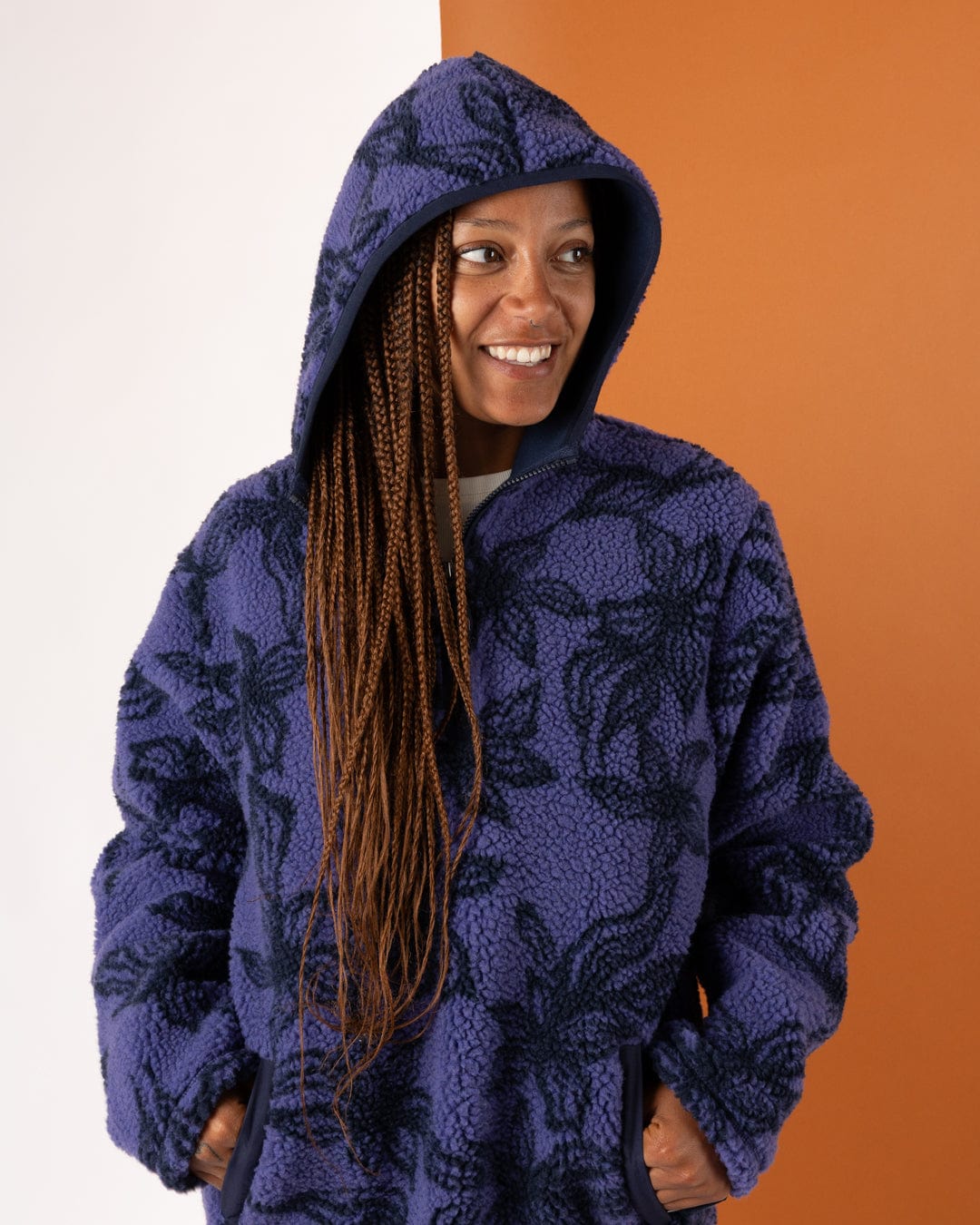 Autumn - Womens Hooded Fleece - Purple