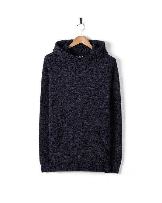 Luka Chenille - Mens Hooded Knit - Grey