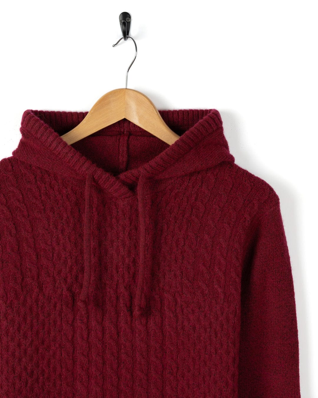 Hele Bay - Womens Hooded Jumper - Dark Pink