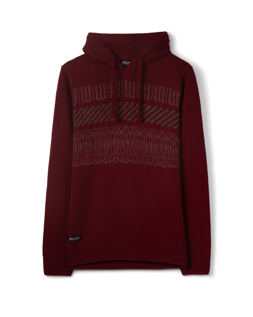 Lukas 2 Mens Knitted Hoodie in Red