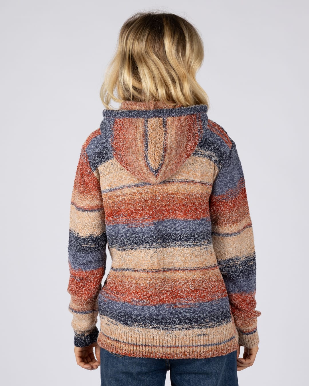 Space Dye Erin Womens Hooded Jumper in Orange