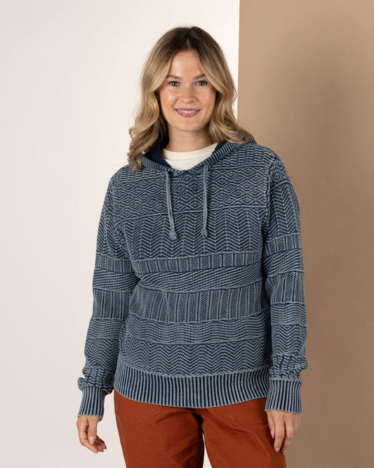Noa - Womens Hooded Jumper - Blue