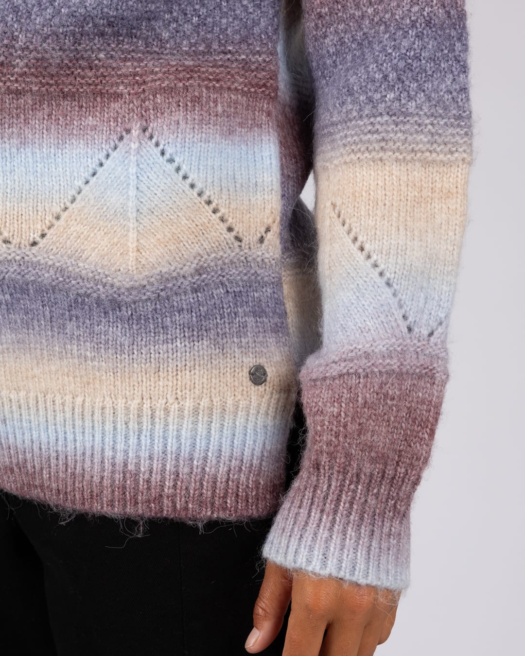 Elowen Womens Knitted Hoodie in Multi