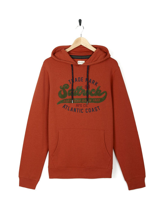 A red Home Run Chenille - Mens Pop Hoodie - Red with the words "Seattle Coast" on it by Saltrock.