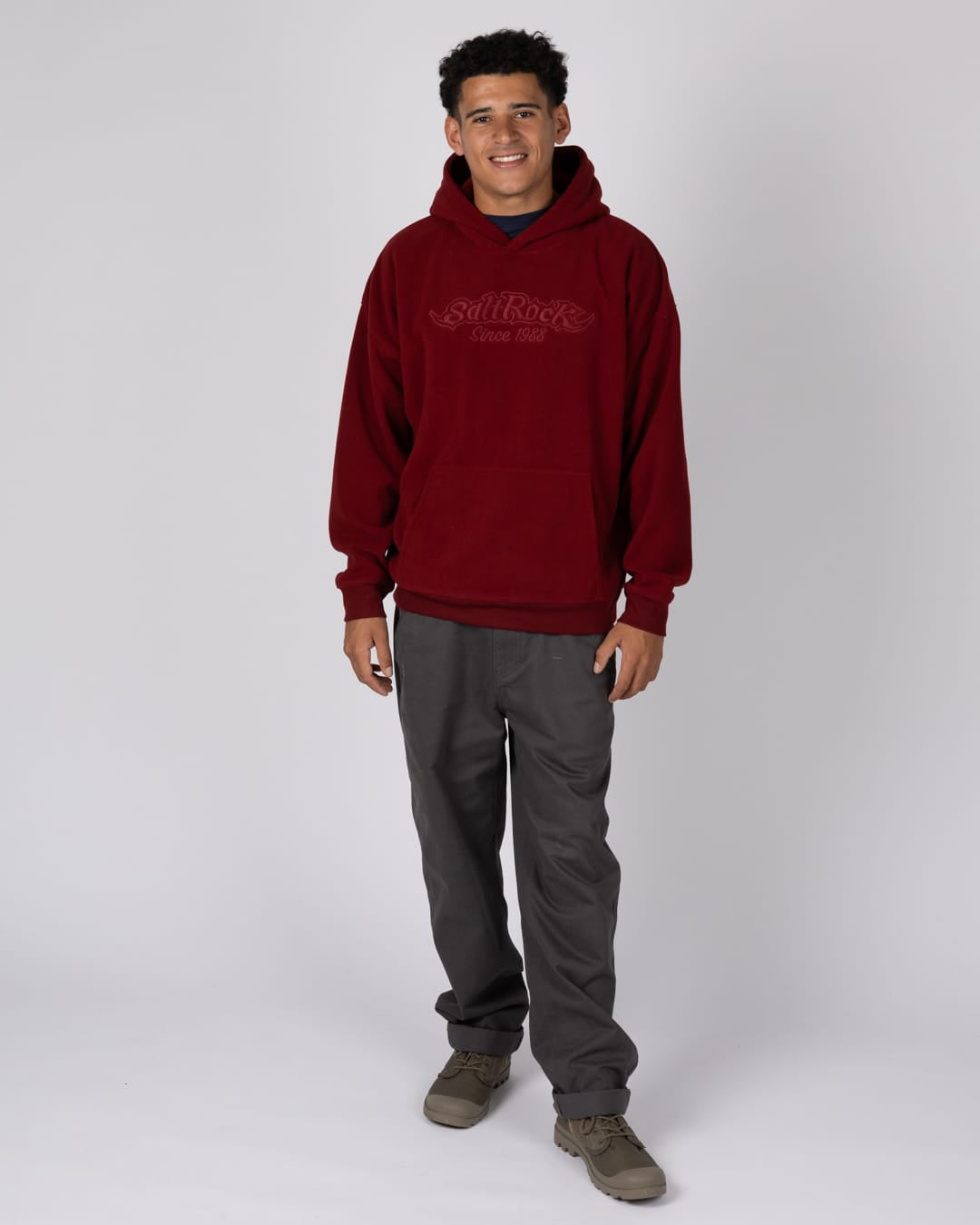 Heritage Rockies Mens Oversized Fleece in Red