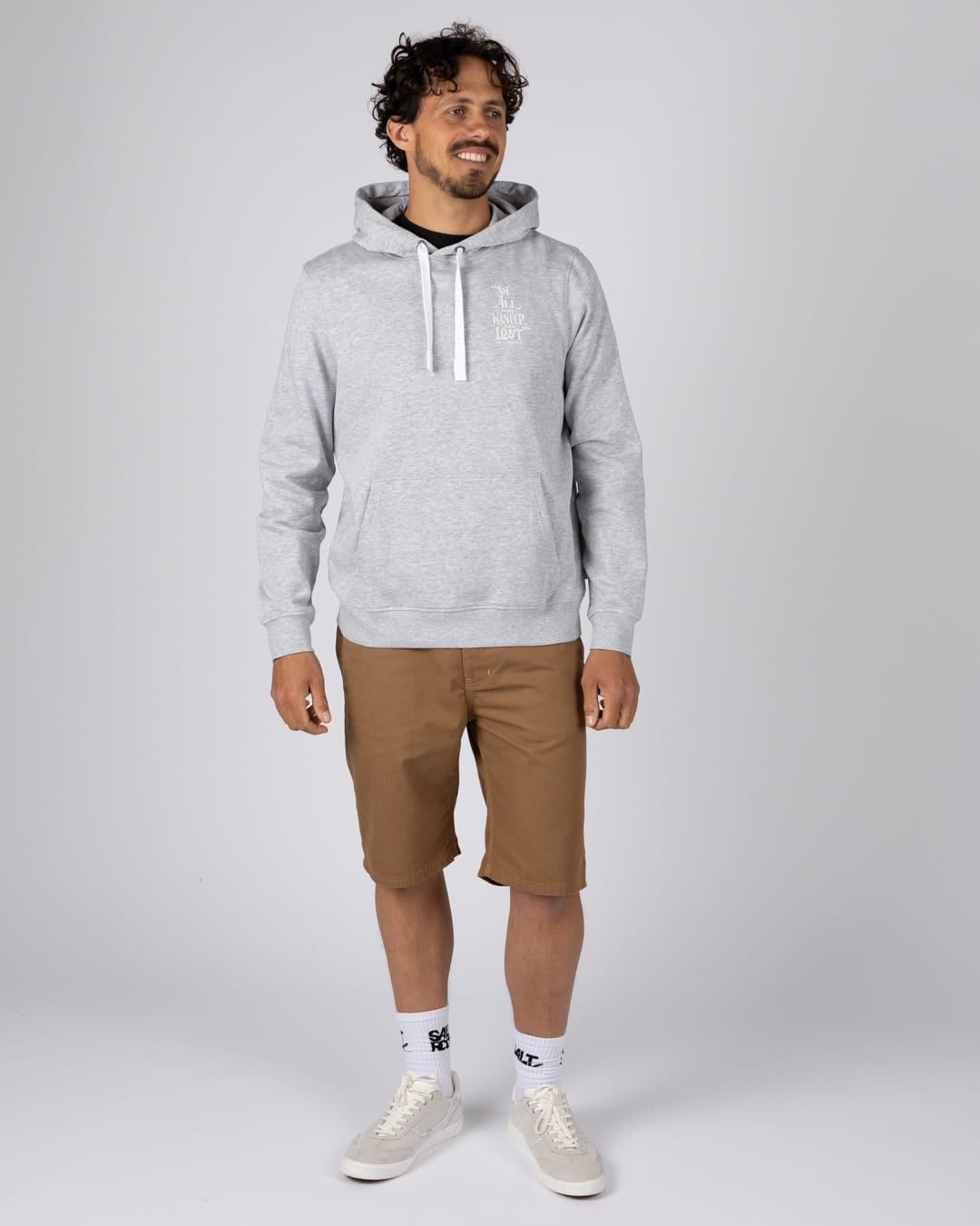 Lost Ships Mens Pop Hood in Grey