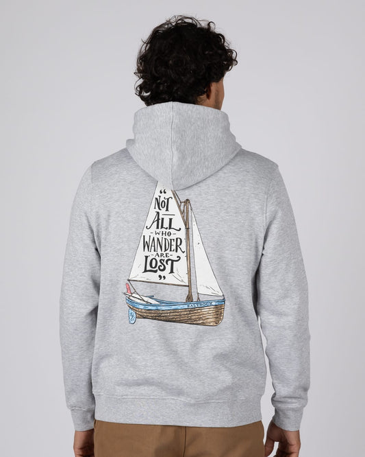 Lost Ships Mens Pop Hood in Grey