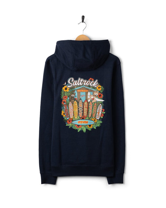 Surfshack Devon - Mens Pop Hoodie - Blue