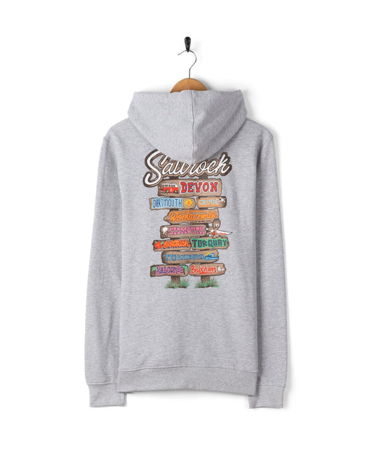Beach Signs Devon - Mens Pop Hoodie - Grey