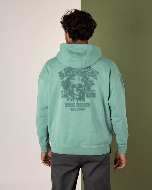 Split Dark - Mens Oversized Pop Hoodie - Light Blue