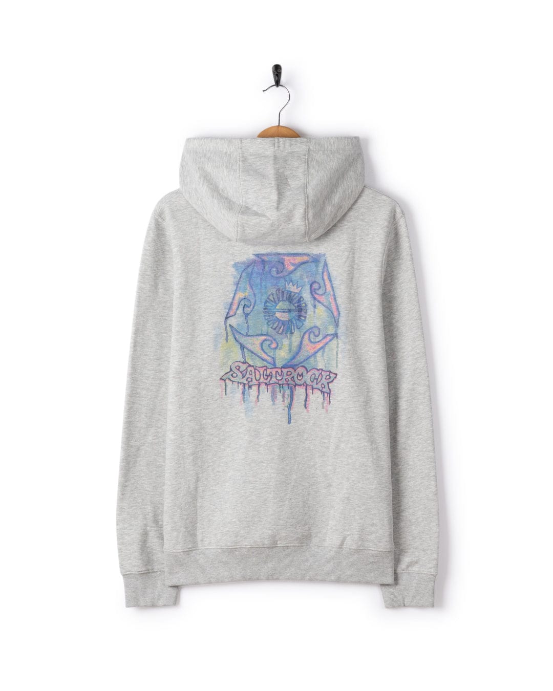 Wave Running - Mens Pop Hoodie - Light Grey