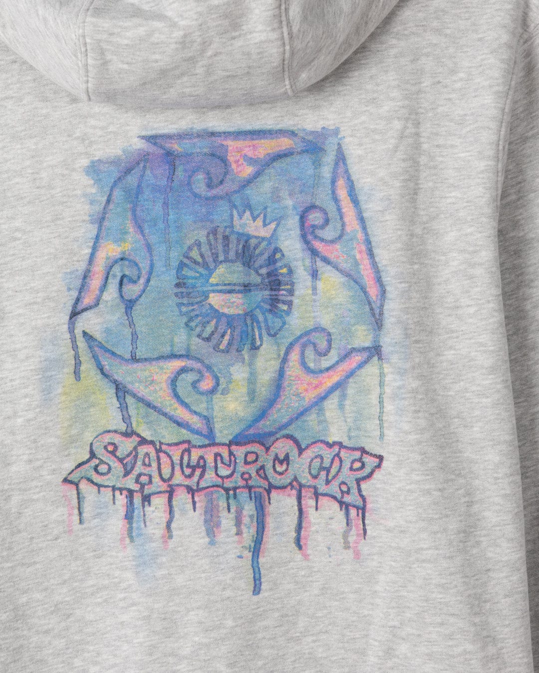 Wave Running - Mens Pop Hoodie - Light Grey