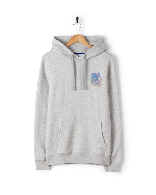 Wave Running - Mens Pop Hoodie - Light Grey