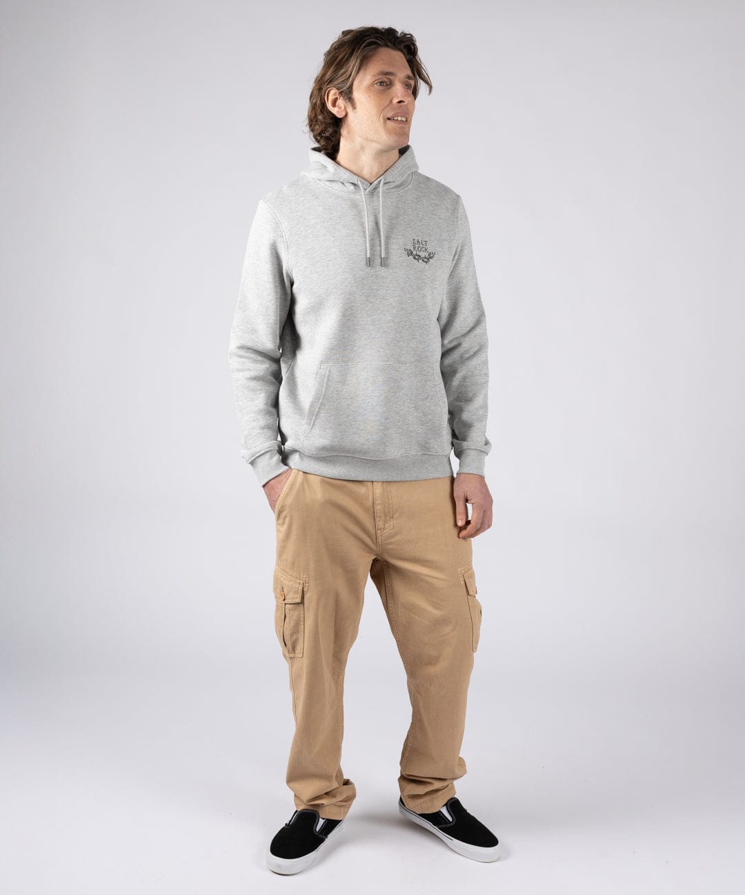 Yesterday's Youth  Mens Pop Hoodie in Grey